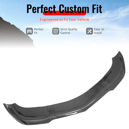 IKON MOTORSPORTS Front Bumper Lip, Compatible with 2012-2014 Dodge Charger SRT8 Only, IKON Style Carbon Fiber Print PP Polypropylene Add-on Air Dam Chin Spoiler Protector Splitter 3PCS