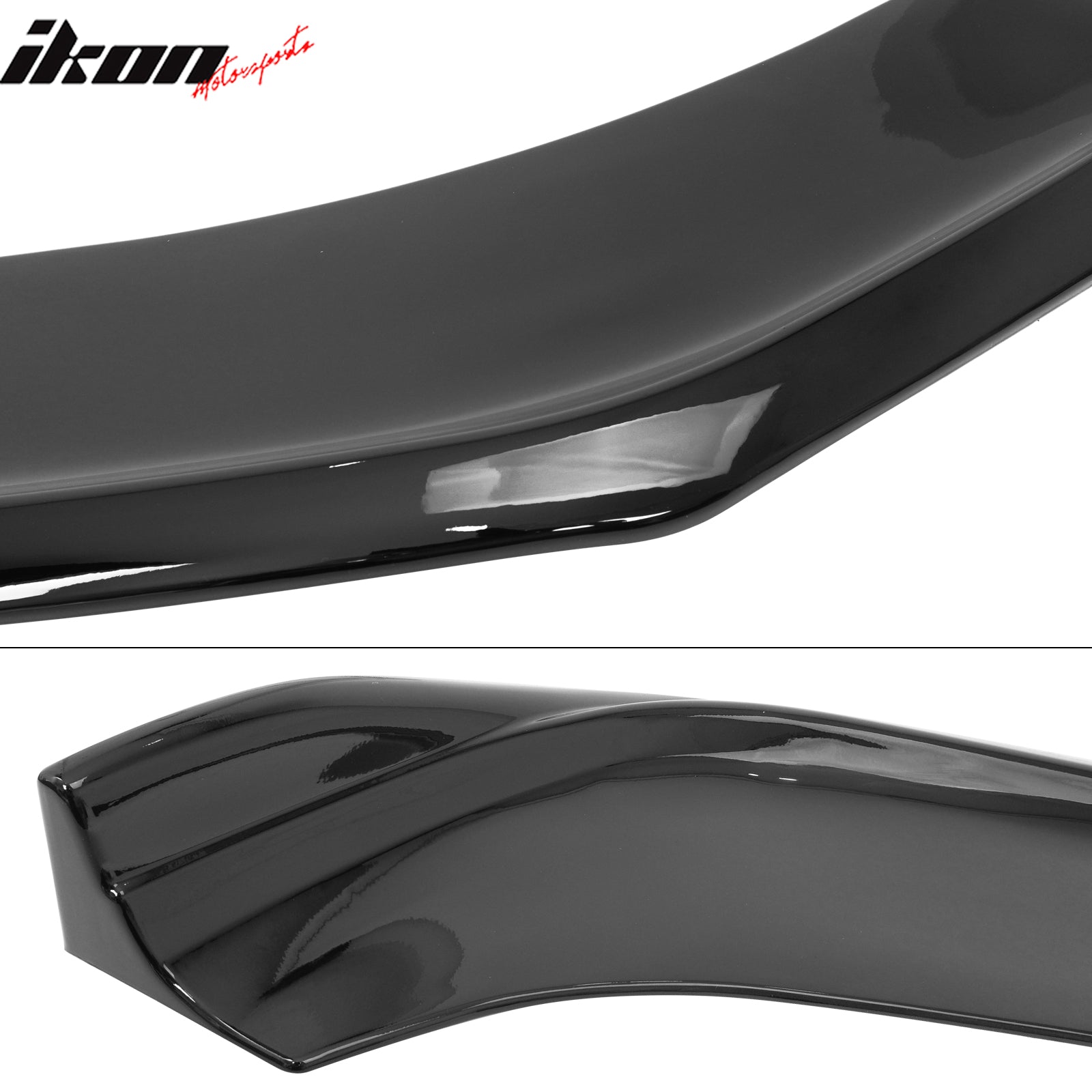Fits 12-14 Dodge Charger SRT8 IKON PP Front Bumper Lip Chin Spoiler Gloss Black
