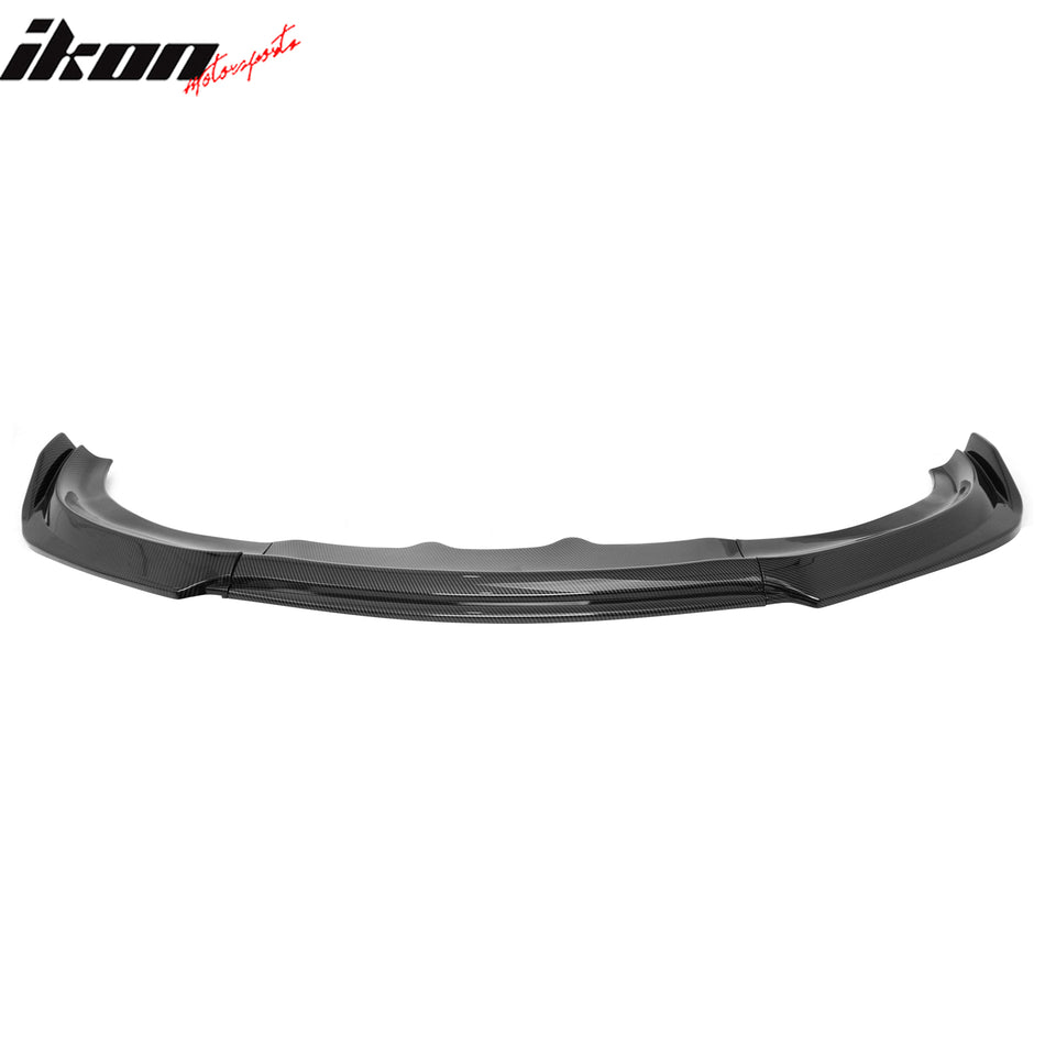 2015-2023 Dodge Charger IKON V2 Style Carbon Fiber Print Front Bumper Lip PP 3PCS