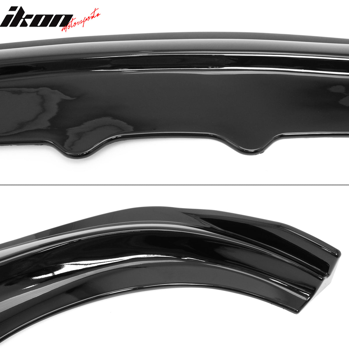 Fits 15-23 Dodge Charger IKON V2 Front Bumper Lip Spoiler Gloss Black PP 3PCS
