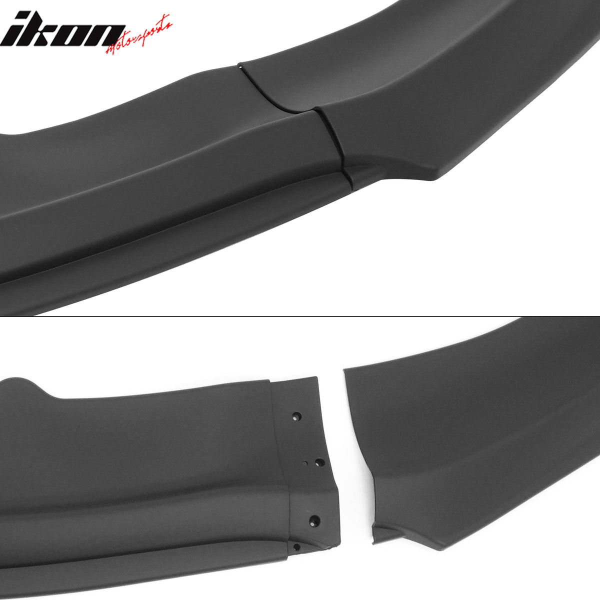 Fits 15-23 Dodge Charger IKON V2 Front Bumper Lip Spoiler Matte Black PP 3PCS