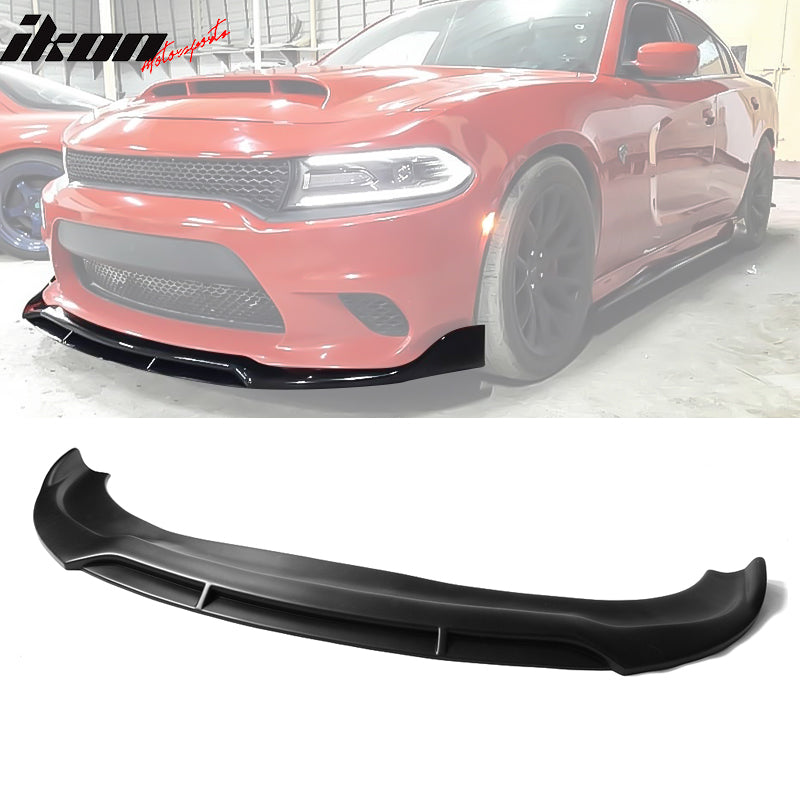 IKON MOTORSPORTS, Front Bumper Lip Compatible With 2015-2023 Dodge Charger SRT