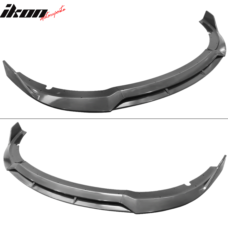 Fits 15-23 Dodge Charger SRT Front Bumper Lip Spoiler 4PC V2 Style Matte Black