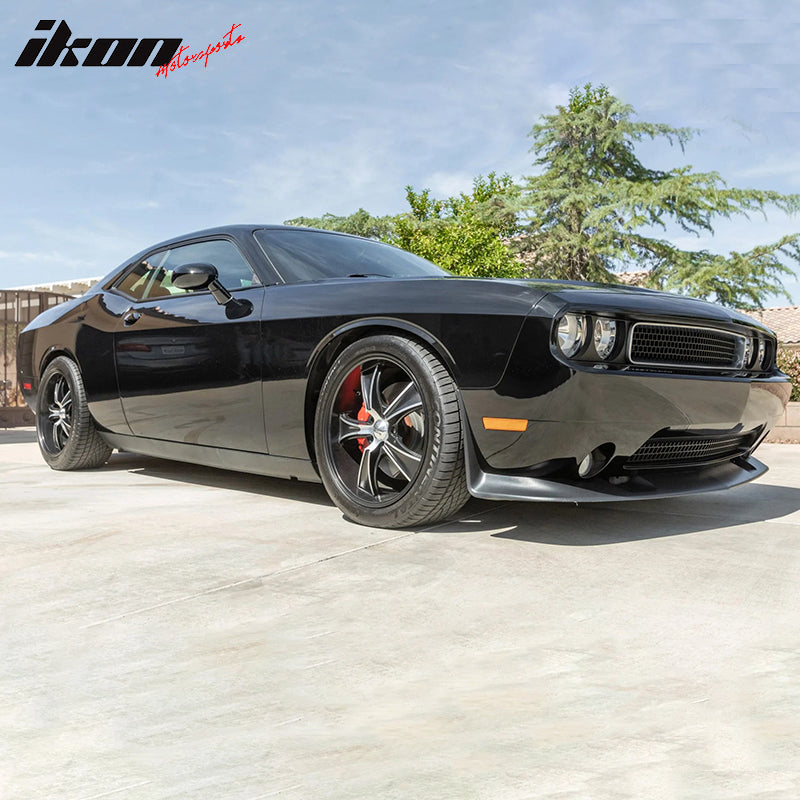 Front Bumper Lip Compatible With 2011-2014 Dodge Challenger, PU Splitter Spoiler Valance Chin Diffuser Body kit by IKON MOTORSPORTS,  2012 0013