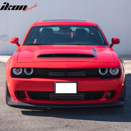 Fit 2018-2023 Dodge Challenger Demon & Widebody Front Lip Textured Black