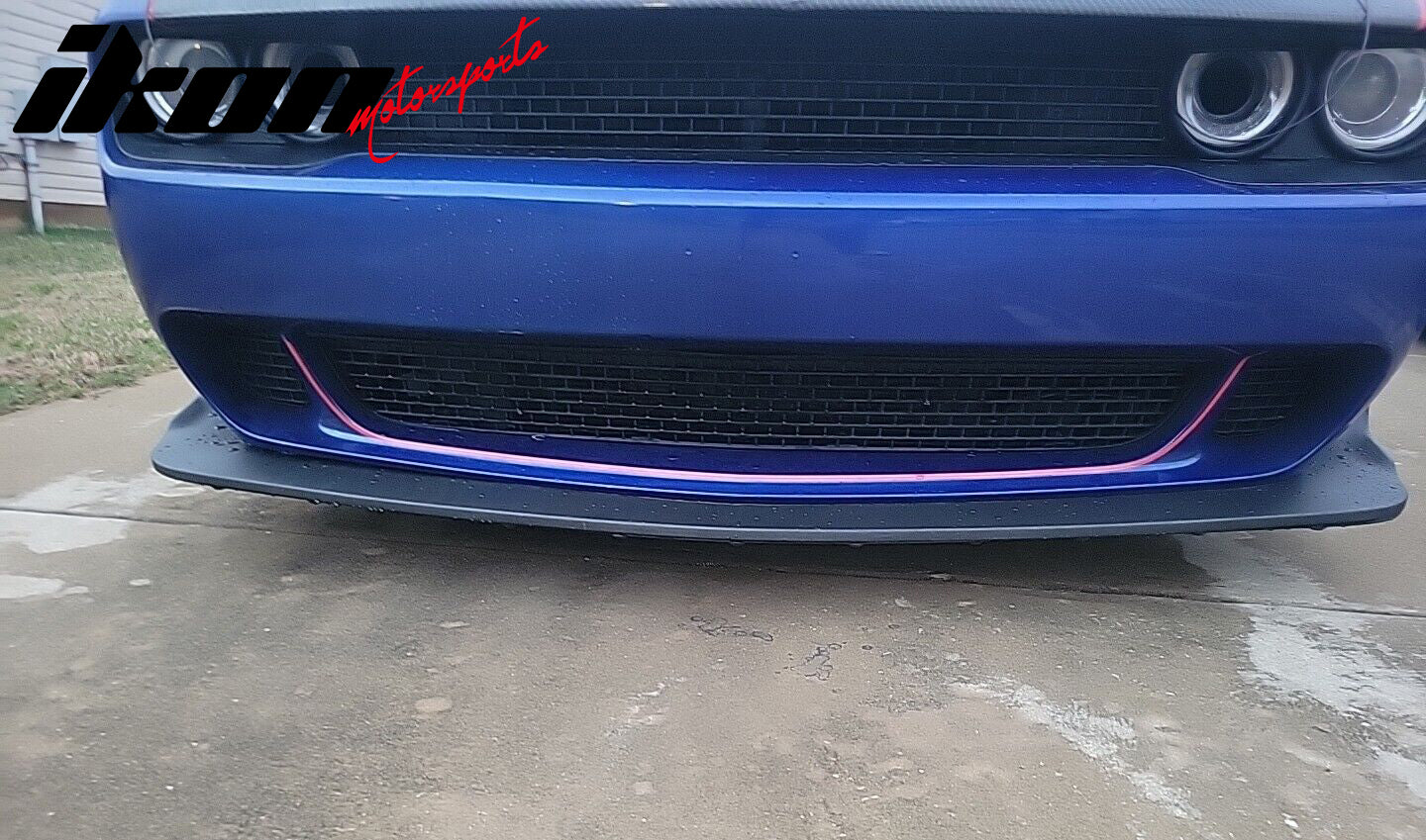 IKON MOTORSPORTS, Front Bumper Lip Compatible With 2018-2023 Dodge