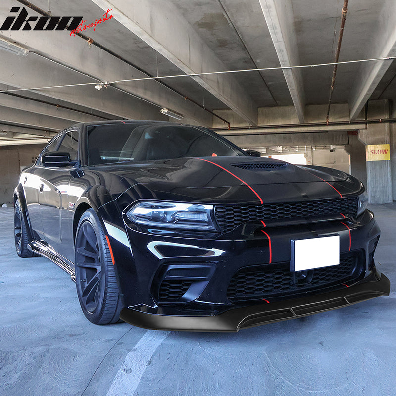 IKON MOTORSPORTS, Front Bumper Lip Compatible With 2020-2023 Dodge