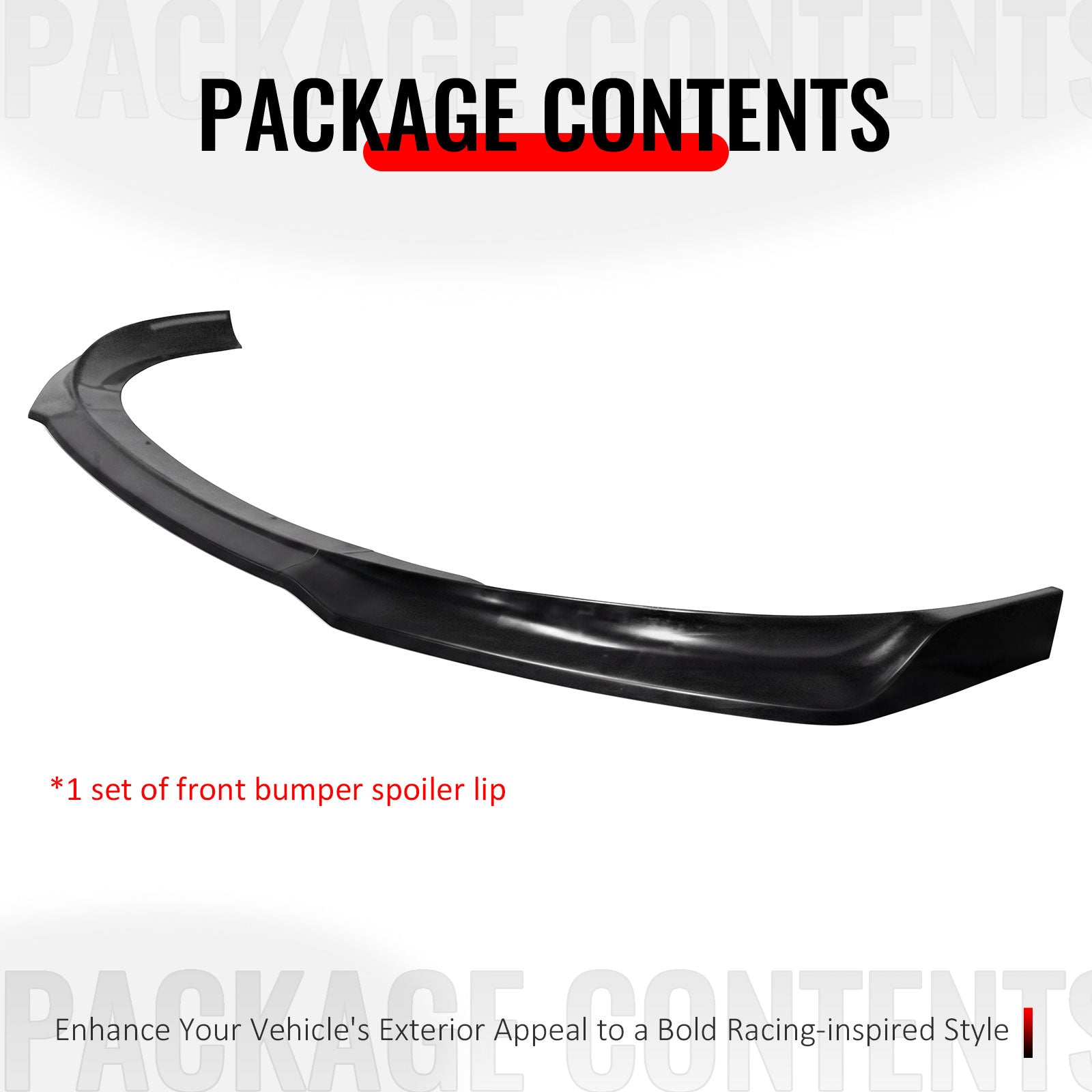 Fits 13-16 Dodge Dart IKCS Style PU Front Bumper Lip Chin Spoiler Unpainted 3PCS