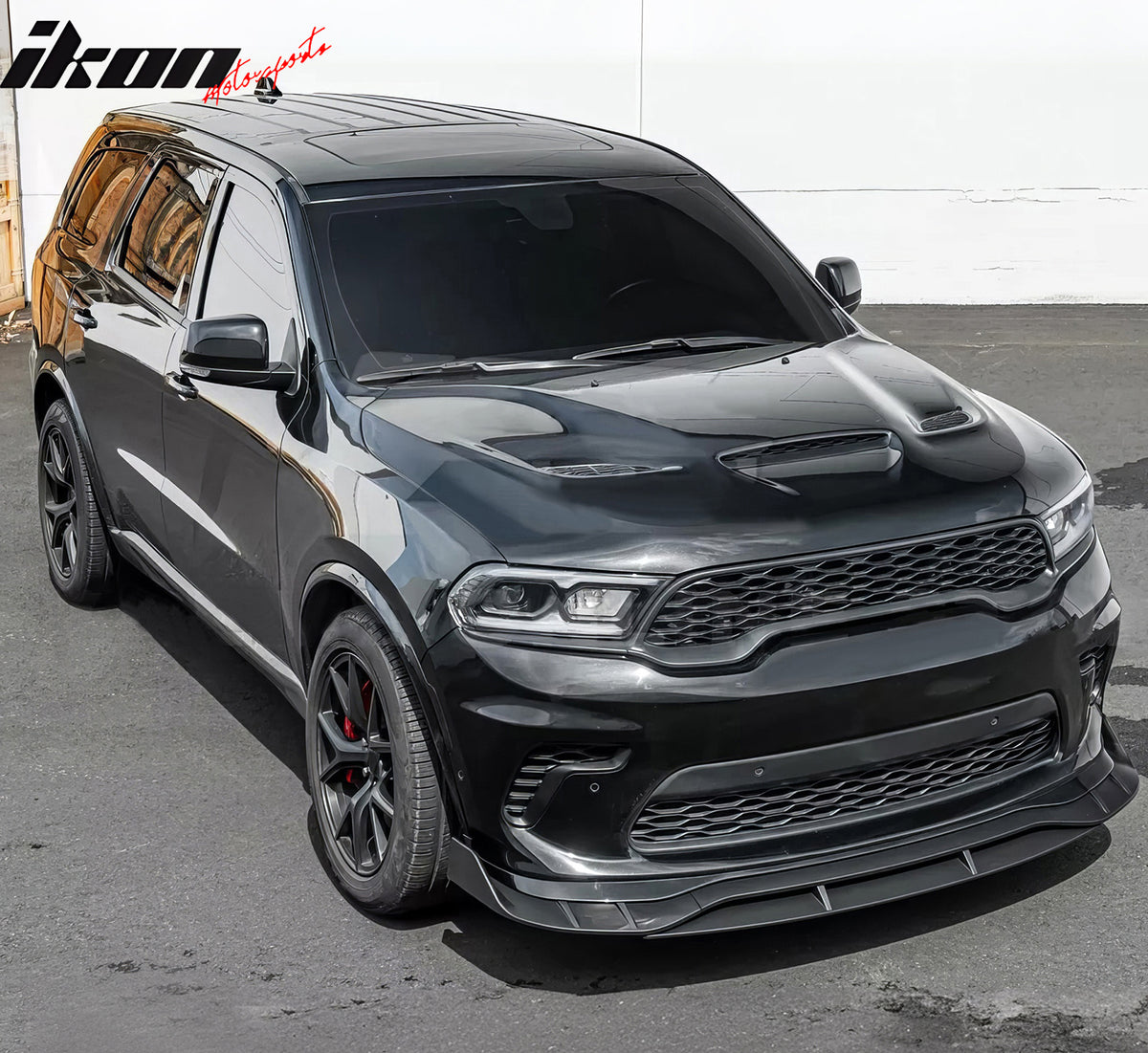 For 21-26 Dodge Durango Hellcat Front Bumper Lip Matte Black Spoiler 4PC Valance