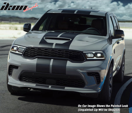 Fits 21-24 Dodge Durango Front Bumper Lip 21+ Hellcat Style Spoiler PP Splitter