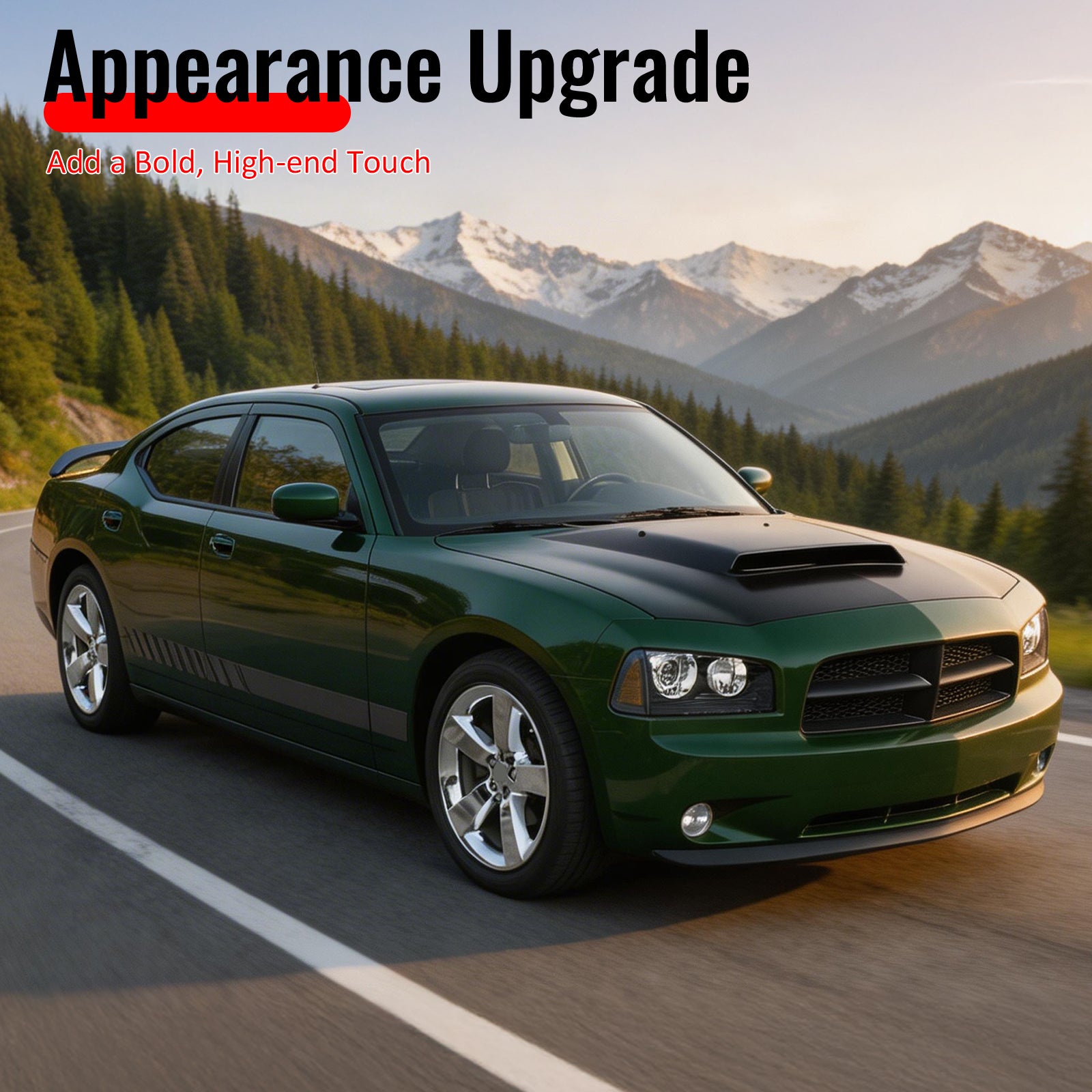 Fits 06-10 Dodge Charger OE Style Front Bumper Lip Spoiler Splitter PU Unpainted