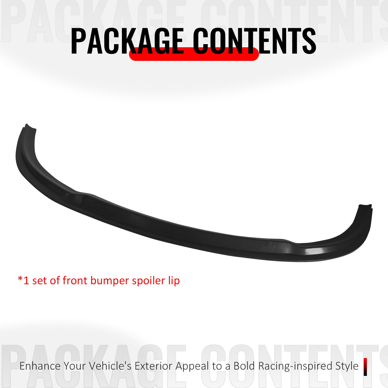 Fits 15-22 Dodge Charger SRT & Scat Pack MDA Style Front Bumper Lip PU Unpainted