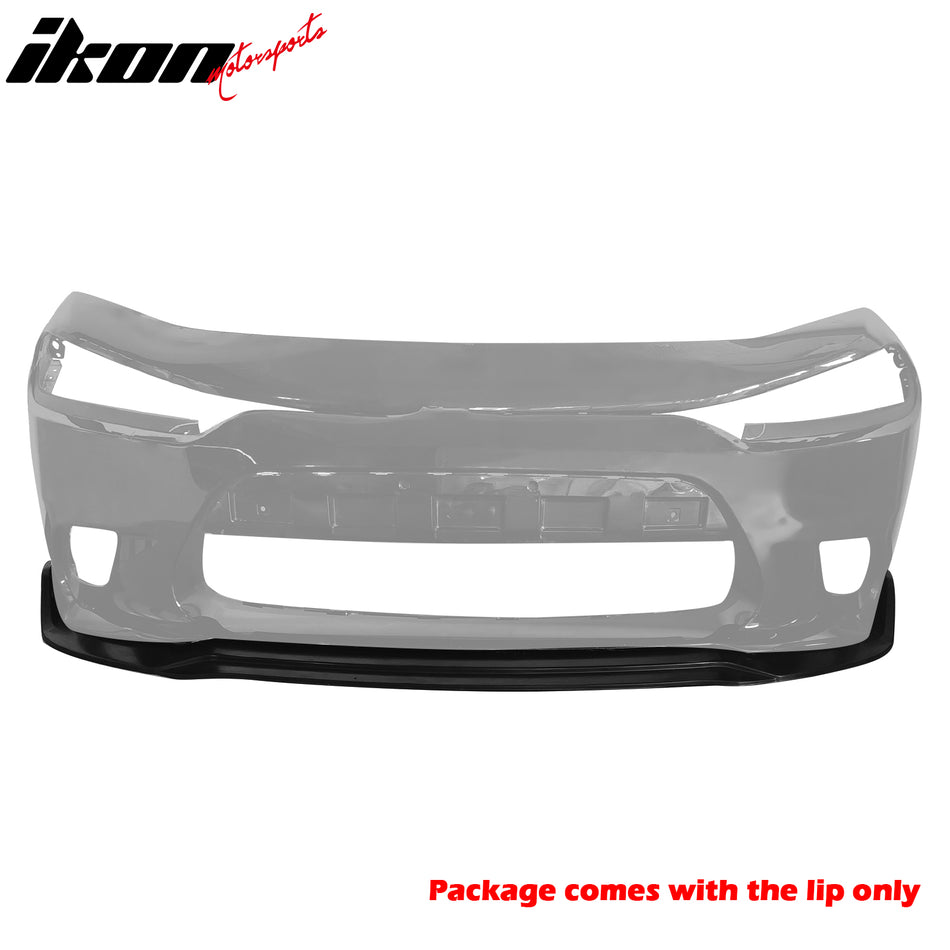 2015-2022 Dodge Charger Extreme Style Unpainted Black Front Bumper Lip