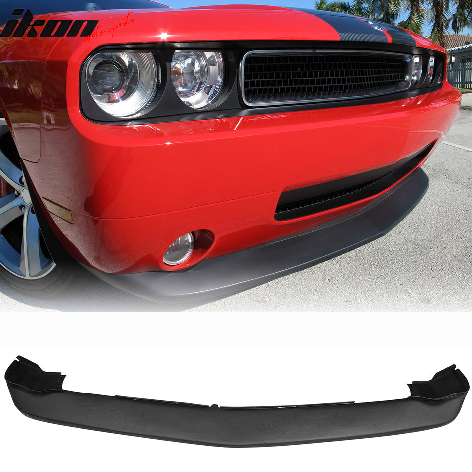 2008-2010 Dodge Challenger Front Lower Bumper Lip Air Dam Chin Spoiler Splitter MDP Style RTS Rough Textured Surface PU Polyurethane