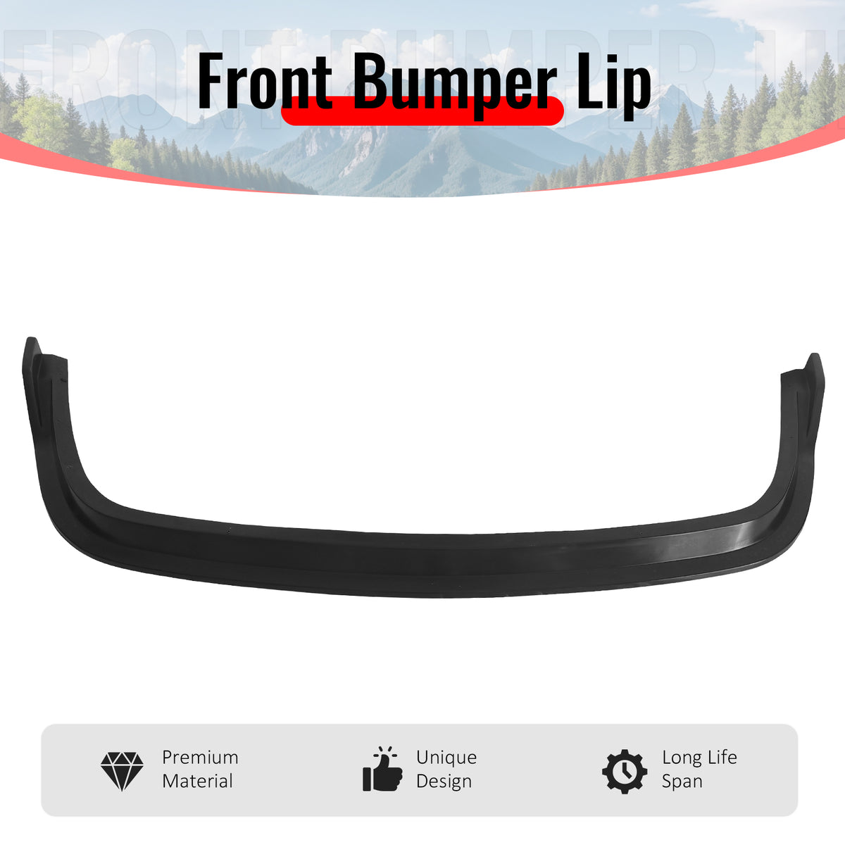 Fits 03-04 Ford Mustang SVT Cobra MDA V2 Style Front Bumper Lip PU Unpainted