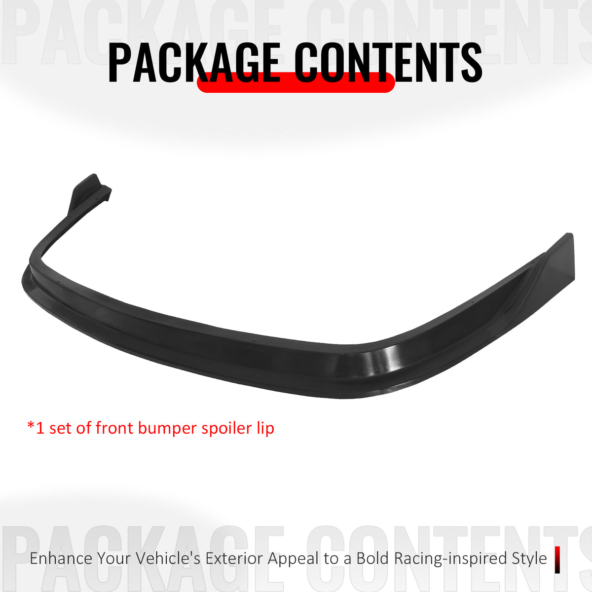 Fits 03-04 Ford Mustang SVT Cobra MDA V2 Style Front Bumper Lip PU Unpainted