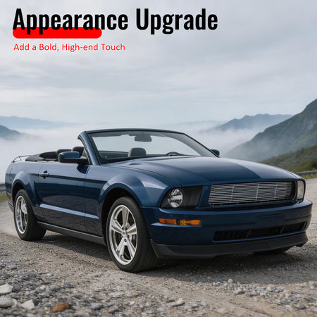 Fits 05-09 Ford Mustang V6 3C Style Front Bumper Lip Spoiler Chin PU Unpainted