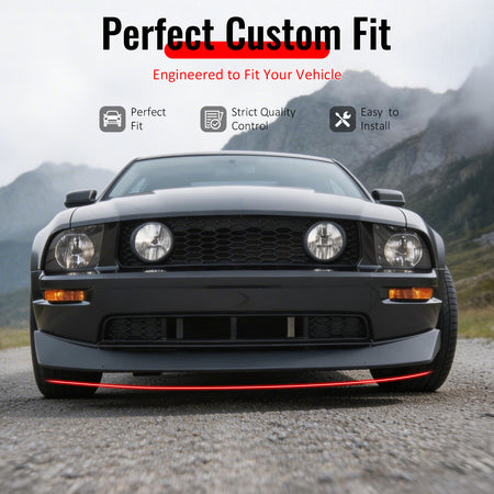 Fits 05-09 Ford Mustang V6 B2 Style Front Bumper Lip Spoiler Chin PU Unpainted