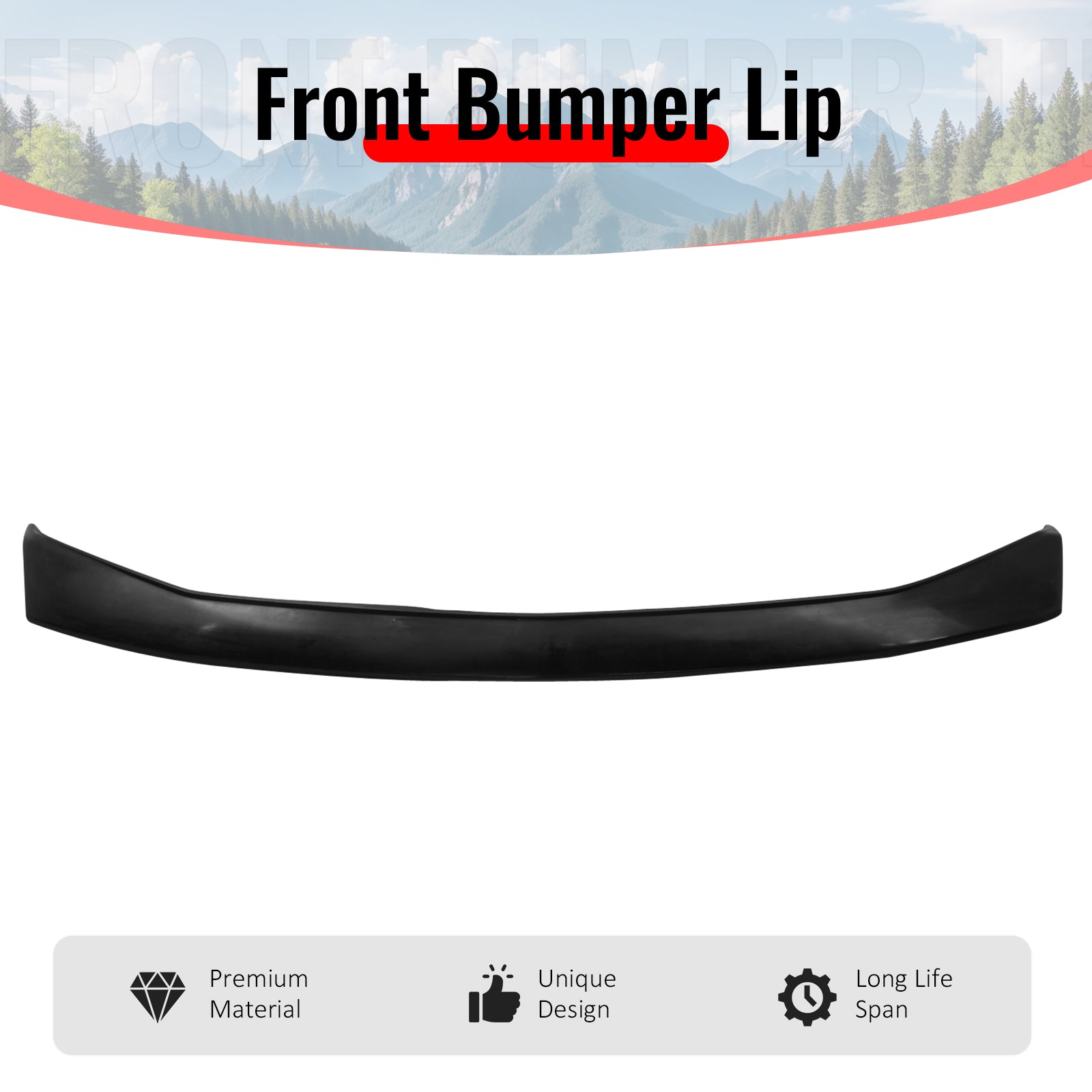 Fits 05-09 Ford Mustang V6 B2 Style Front Bumper Lip Spoiler Chin PU Unpainted