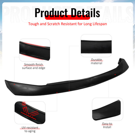 Fits 05-09 Ford Mustang V6 B2 Style Front Bumper Lip Spoiler Chin PU Unpainted