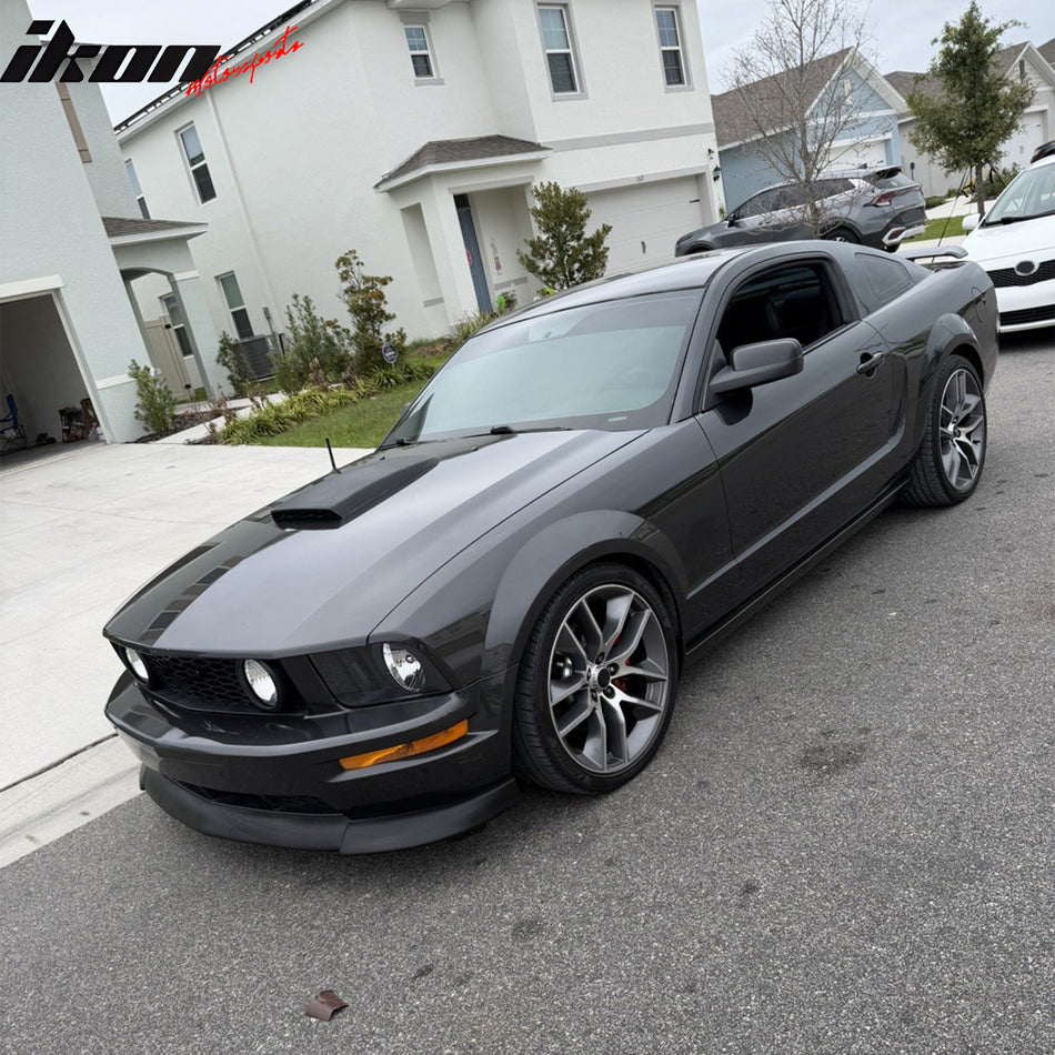 Fit 2005-2009 Ford Mustang V8 GT Front Bumper Lip CV2 Style Black PU