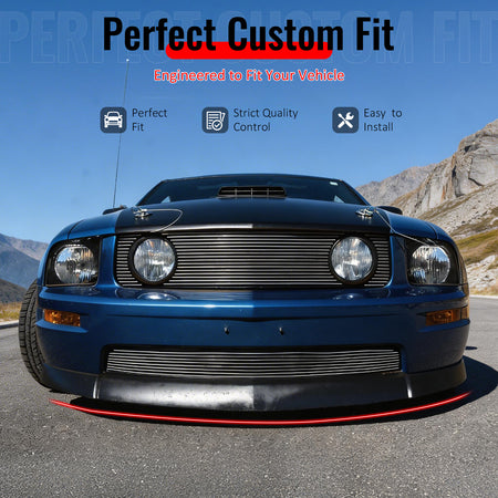 Fits 05-09 Ford Mustang V8 GT CV2 Style Front Bumper Lip Spoiler PU Unpainted