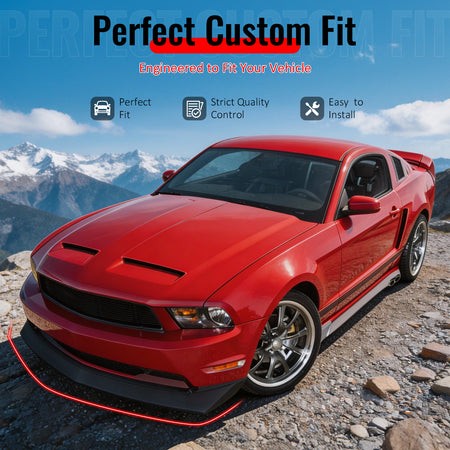 Fits 10-12 Ford Mustang V8 B2 Style Front Bumper Lip Spoiler Chin PU Unpainted