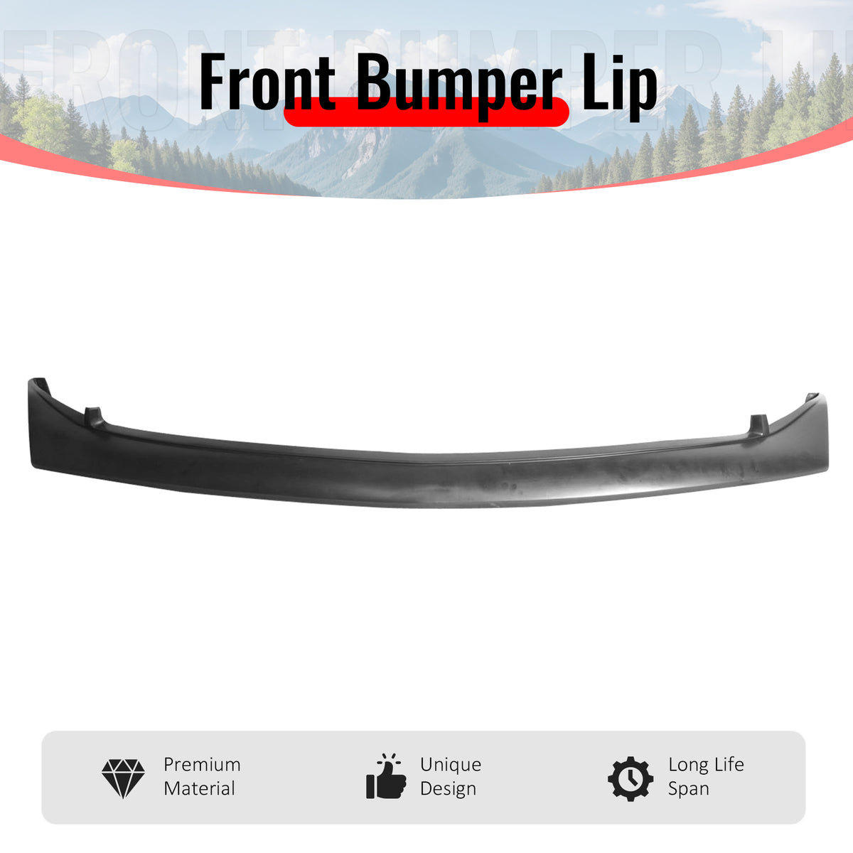 Fits 10-12 Ford Mustang V8 B2 Style Front Bumper Lip Spoiler Chin PU Unpainted