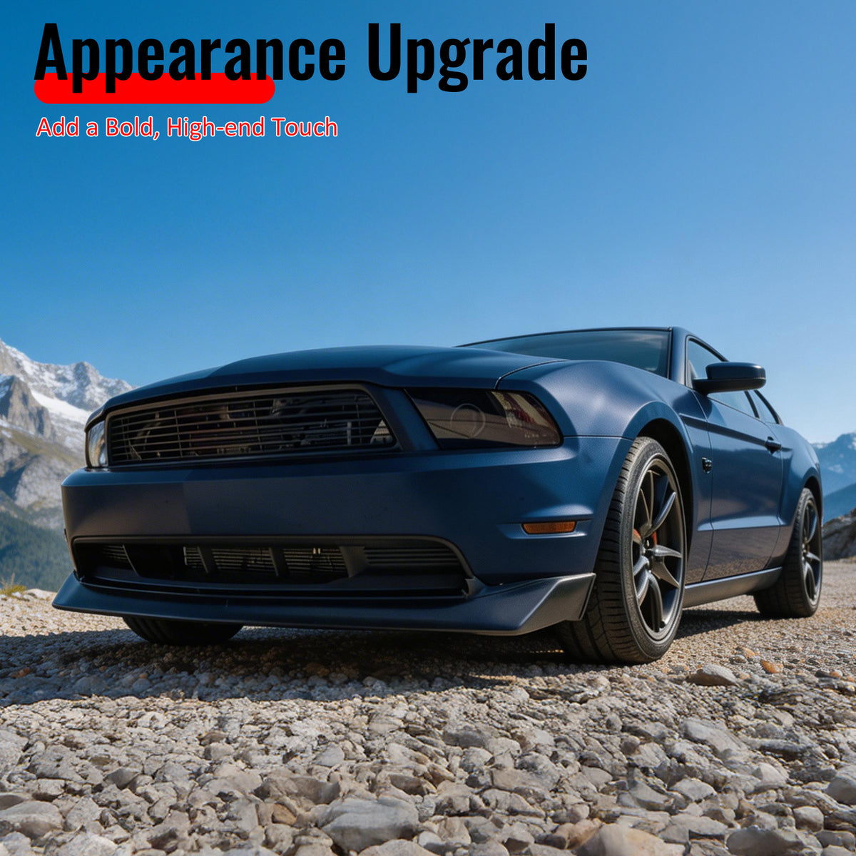 Fits 10-12 Ford Mustang V8 B2 Style Front Bumper Lip Spoiler Chin PU Unpainted