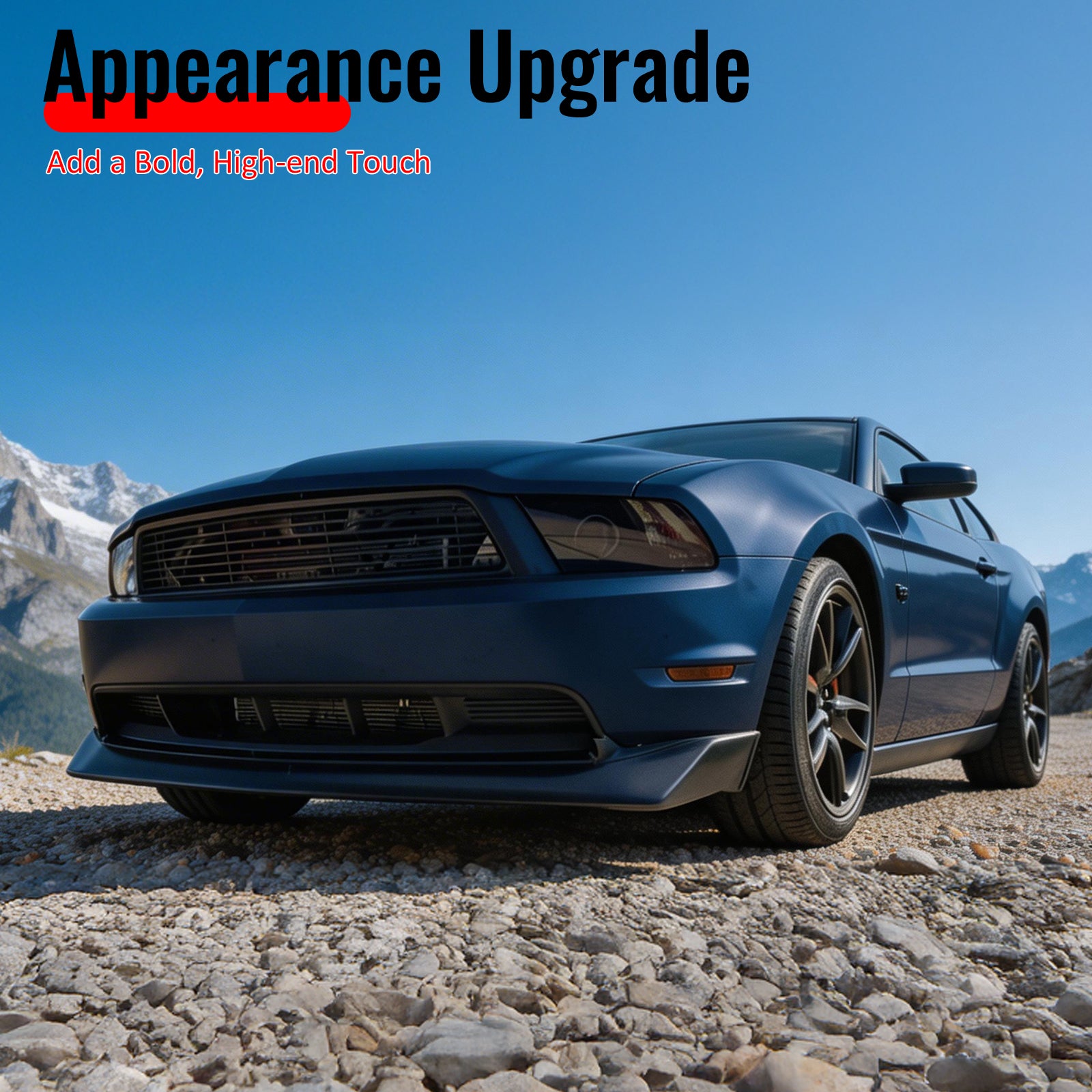 Fits 10-12 Ford Mustang V8 B2 Style Front Bumper Lip Spoiler Chin PU Unpainted