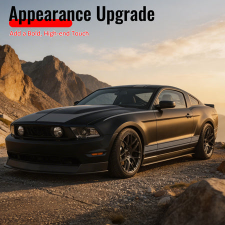 Fits 10-12 Ford Mustang V8 ST Style Front Bumper Lip Spoiler Chin PU Unpainted