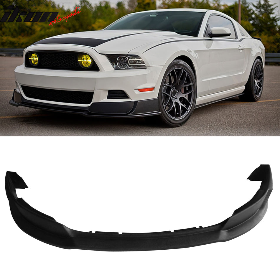 2013-2014 Ford Mustang V6/GT Front Lower Bumper Lip Air Dam Chin Spoiler Splitter RTR Style RTS Rough Textured Surface PU Polyurethane
