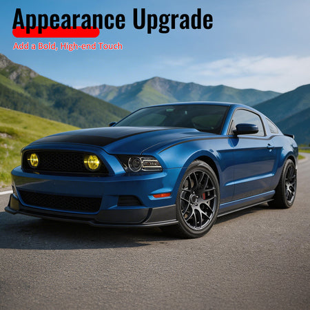 Fits 13-14 Ford Mustang V6 & GT RTR Style Front Bumper Lip Spoiler PU Unpainted
