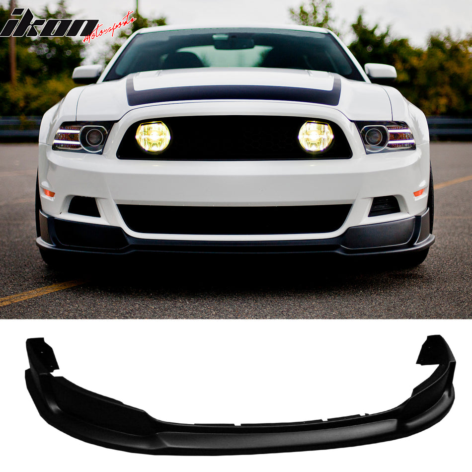 2013-2014 Ford Mustang V6 & GT RTR Style Unpainted Front Bumper Lip PU
