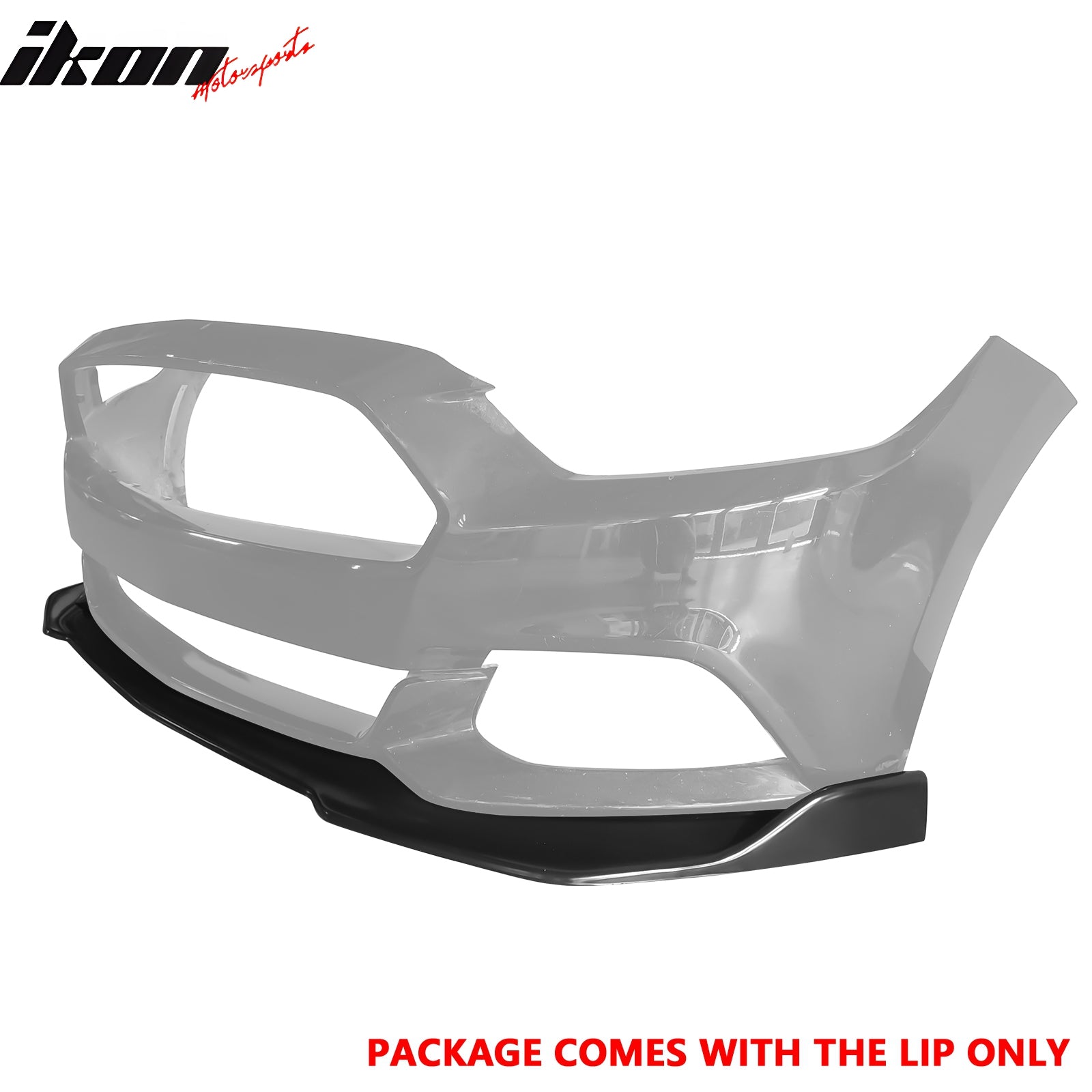 Fits 15-17 Ford Mustang MDA V2 Style Front Bumper Lip Spoiler Unpainted Black PU