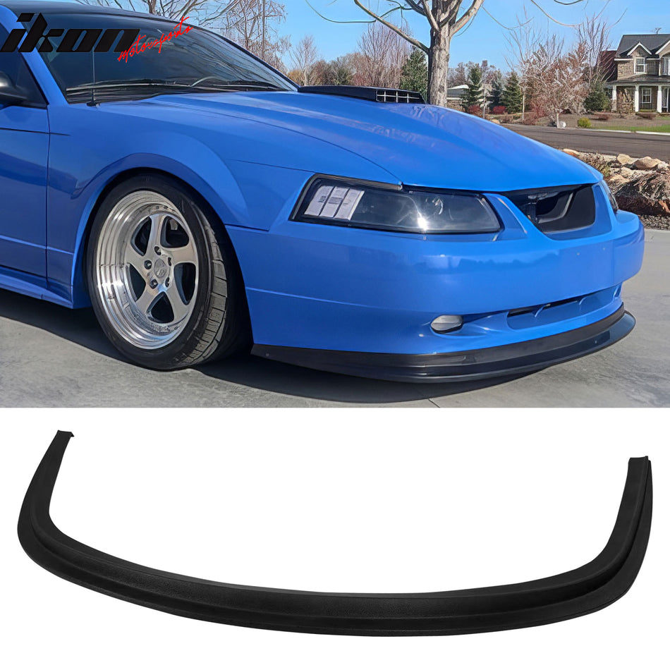 1999-2004 Ford Mustang Front Lower Bumper Lip Air Dam Chin Spoiler Splitter MDA Style RTS Rough Textured Surface PU Polyurethane