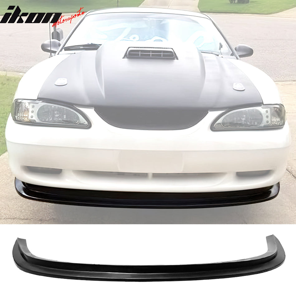 1999-2004 Ford Mustang MDA Style Unpainted Black Front Bumper Lip PU