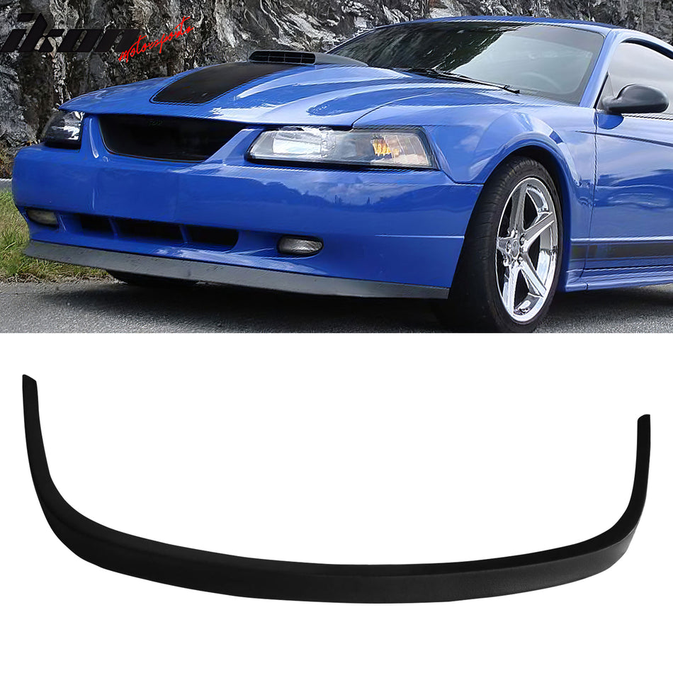 1999-2004 Ford Mustang Front Lower Bumper Lip Air Dam Chin Spoiler Splitter Mach 1 Style RTS Rough Textured Surface PU Polyurethane