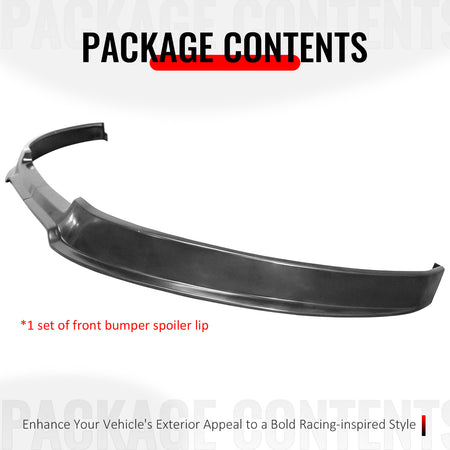 Fits 12-14 Ford Focus Base KB Style Front Bumper Lip Spoiler Unpainted PU 2PCS