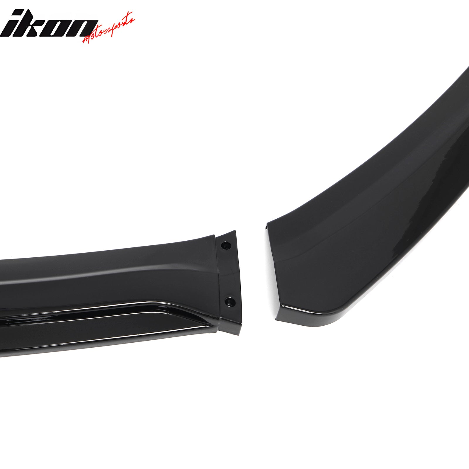 Fits 15-18 Ford Focus IKON Style Front Bumper Lip Spoiler Gloss Black PP 3PCS