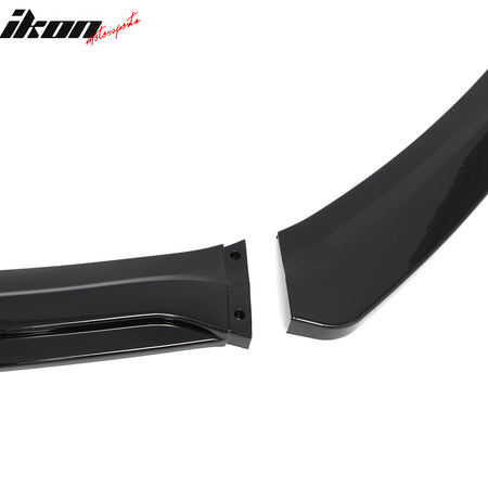 Fits 15-18 Ford Focus IKON Style Front Bumper Lip Spoiler Gloss Black PP 3PCS