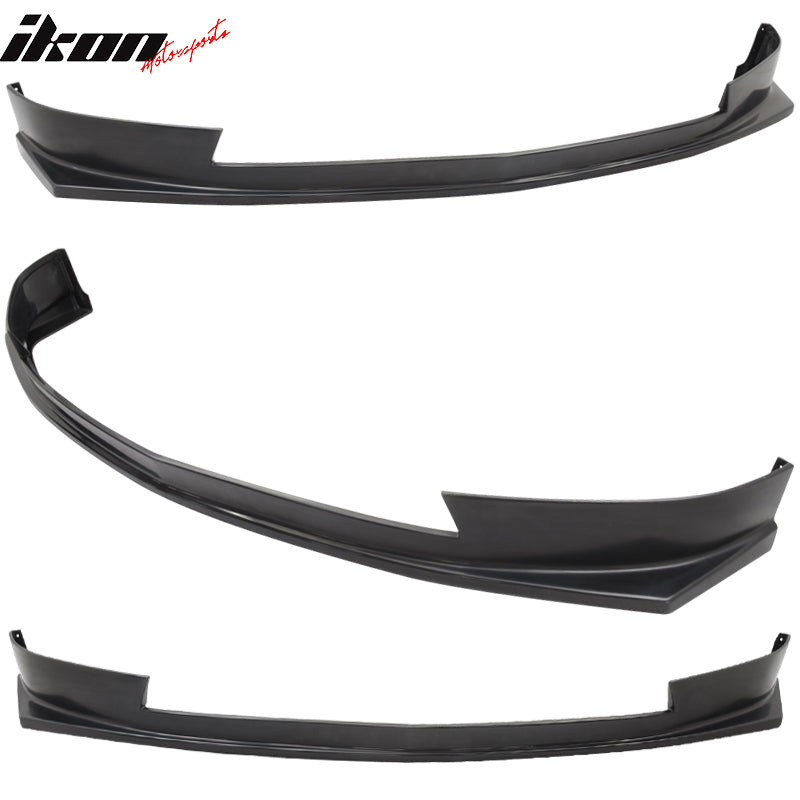 Front Bumper Lip Compatible With 2005-2009 Ford Mustang, Type Sport Polyurethane (PU) Unpainted Black Guard Protection Finisher Under Chin Spoiler by IKON MOTORSPORTS, 2006 2007 2008