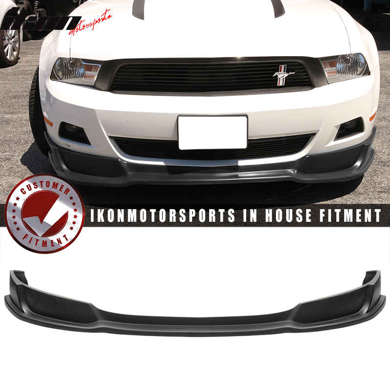 2010-2012 Ford Mustang V6 Unpainted Black Front Bumper Lip PU