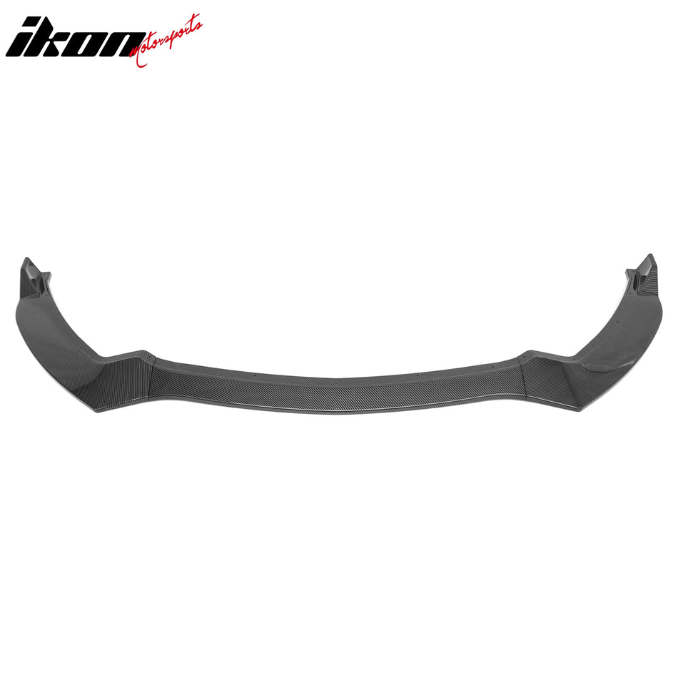 2015-2017 Ford Mustang V6 & Ecoboost & GT 3PCS Front Lower Bumper Lip Air Dam Chin Spoiler Splitter Carbon Fiber Print PP Polypropylene