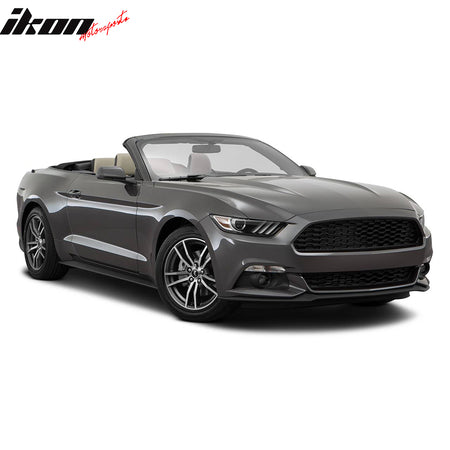 Fits 15-17 Ford Mustang Front Bumper Lip Spoiler OE Style Unpainted Black PU