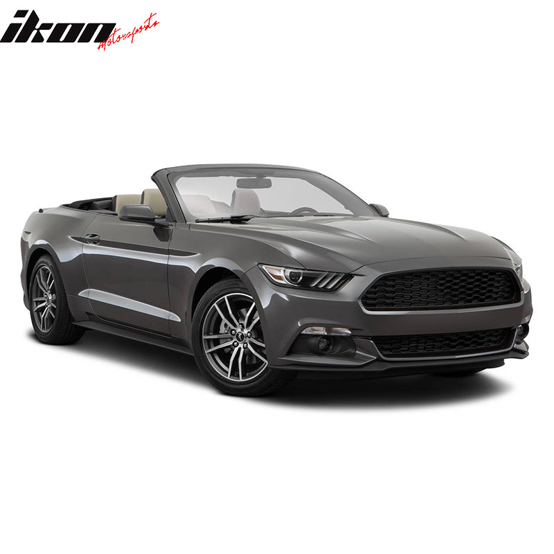 Fits 15-17 Ford Mustang Front Bumper Lip Spoiler Kit OE Style Unpainted Black PU