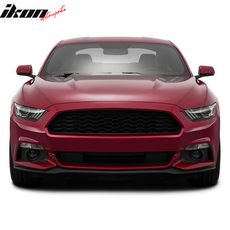 Fits 15-17 Ford Mustang Front Bumper Lip Spoiler OE Style Unpainted Black PU