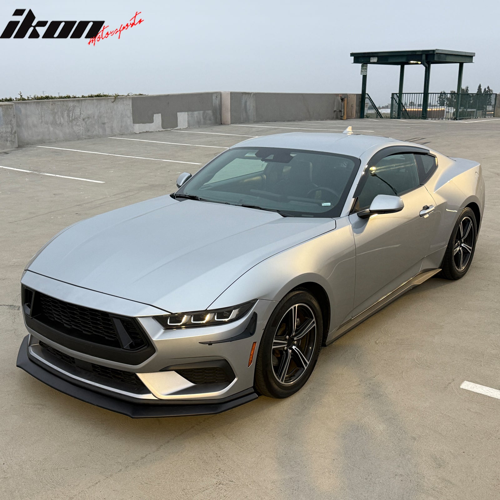 Fits 24-26 Ford Mustang Ecoboost & GT Matte Black Front Lip Dark Horse Style ABS