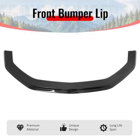 Fits 24-26 Ford Mustang Ecoboost& GT IKON Style Front Bumper Lip Gloss Black ABS