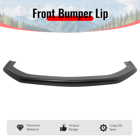 Fits 24-26 Ford Mustang Ecoboost& GT IKON Style Front Bumper Lip Matte Black ABS